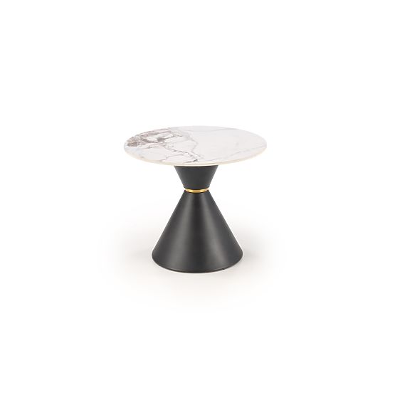 Table basse GORETTI_S marbre blanc / noir (2p=1ks)