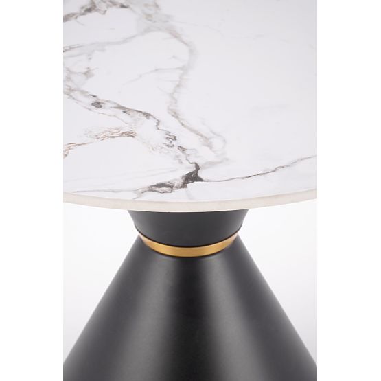 Table basse GORETTI_S marbre blanc / noir (2p=1ks)