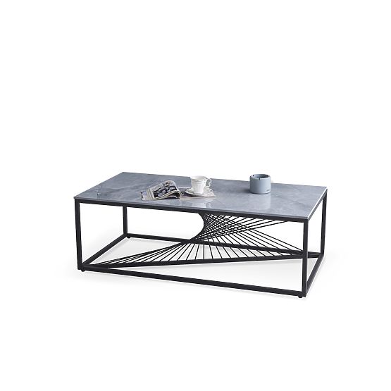 Table basse INFINITY 2, marbre gris / noir (2p=1pc)