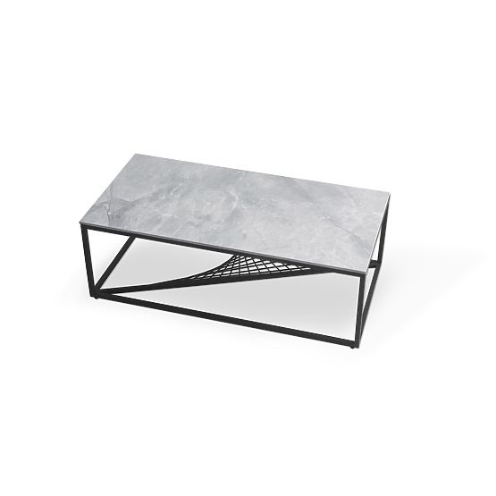Table basse INFINITY 2, marbre gris / noir (2p=1pc)