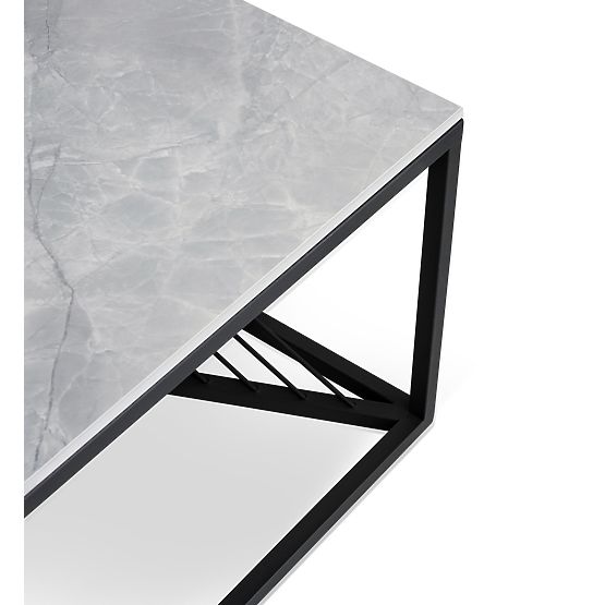 Table basse INFINITY 2, marbre gris / noir (2p=1pc)