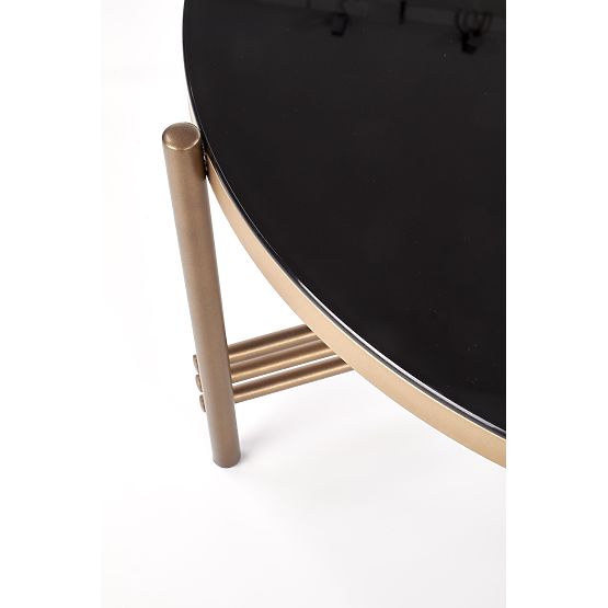 Table basse ISMENA cadre - doré, plateau - noir (1p=1pc)