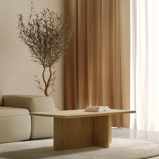 Table basse Jose, rectangulaire, Chêne Cremona Torro