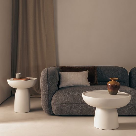 Table basse Lagoon 60 cm, beige, mat