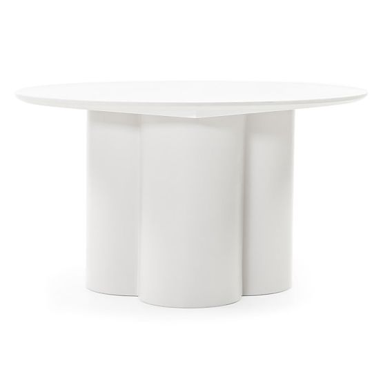 Table basse Lazaro 80 cm, ronde, gris-beige