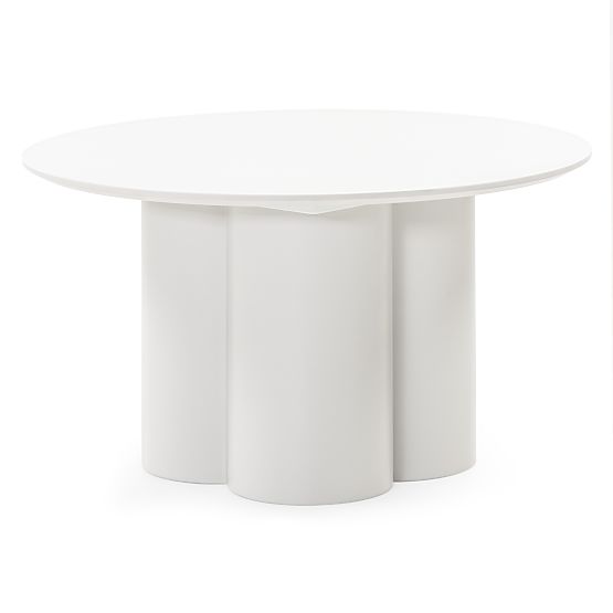 Table basse Lazaro 80 cm, ronde, gris-beige
