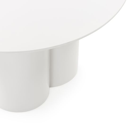 Table basse Lazaro 80 cm, ronde, gris-beige