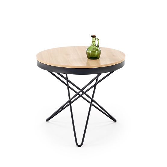 Table basse LEILA, naturel / noir (1p=1pc)