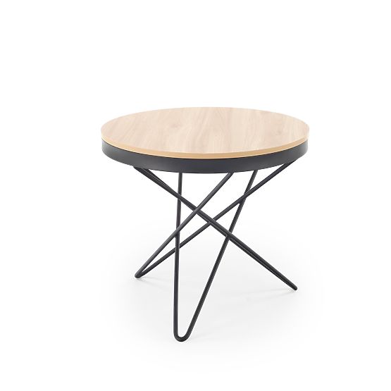 Table basse LEILA, naturel / noir (1p=1pc)