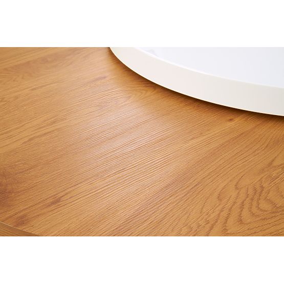 Table basse MICHELLE blanc / chêne doré (1p=1pièce)
