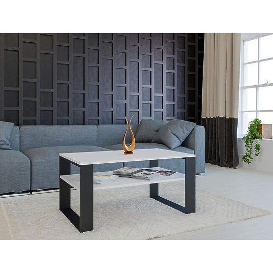 Table basse Modern 1P BLANC NOIR