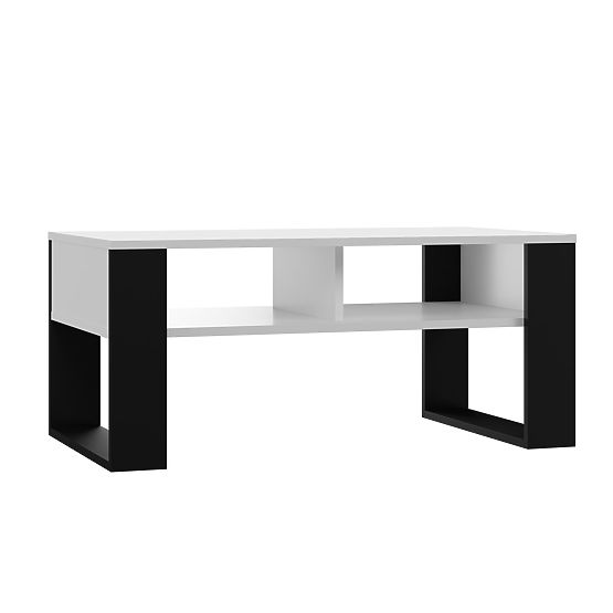 Table basse Modern 2P BLANC NOIR