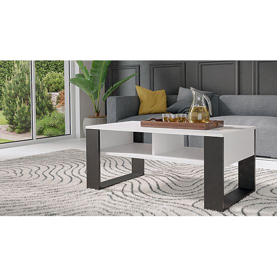 Table basse Modern 2P BLANC NOIR