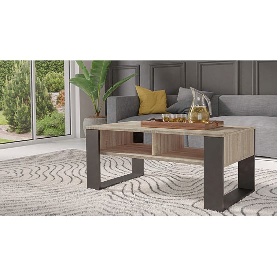 Table basse Modern 2P CHÊNE SONOMA NOIR