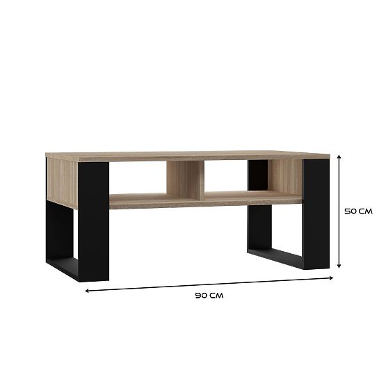 Table basse Modern 2P CHÊNE SONOMA NOIR