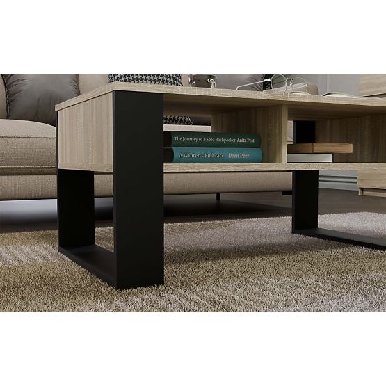 Table basse Modern 2P CHÊNE SONOMA NOIR