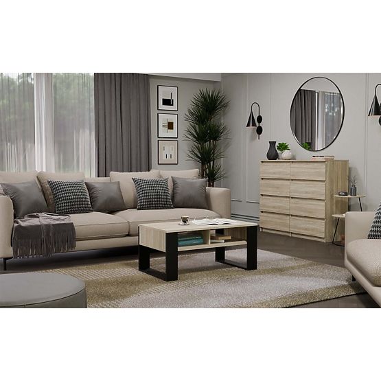 Table basse Modern 2P CHÊNE SONOMA NOIR