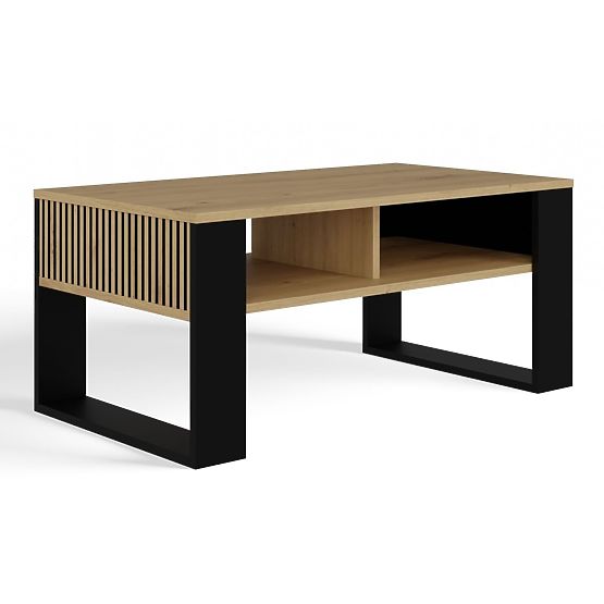 Table basse Modern 2P SLIM CHÊNE ARTISAN NOIR
