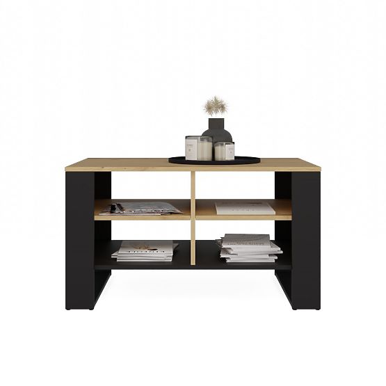 Table basse Modern 4P SLIM CHÊNE ARTISAN NOIR
