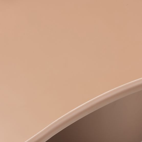 Table basse Monaco cannelle, mat, formes arrondies