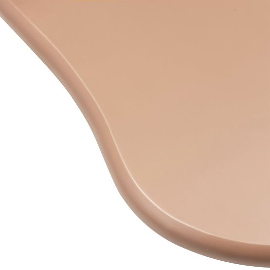 Table basse Monaco cannelle, mat, formes arrondies