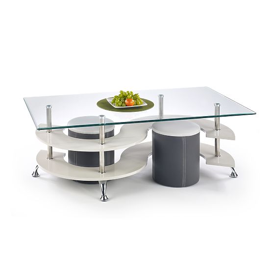 Table basse NINA 5 gris/gris foncé