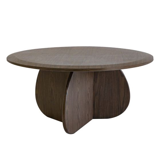 Table basse Noku 80 cm, noyer foncé