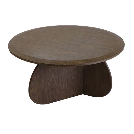 Table basse Noku 80 cm, noyer foncé