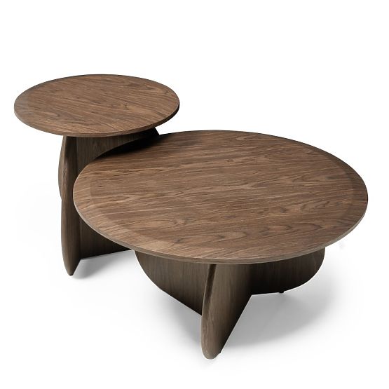 Table basse Noku 80 cm, noyer foncé