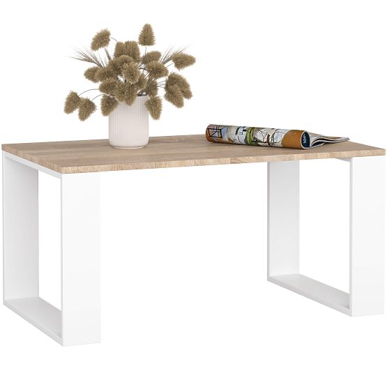 TABLE BASSE NOX CHÊNE SONOMA / BLANC
