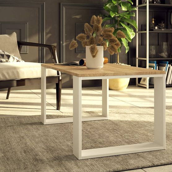 TABLE BASSE NOX CHÊNE SONOMA / BLANC
