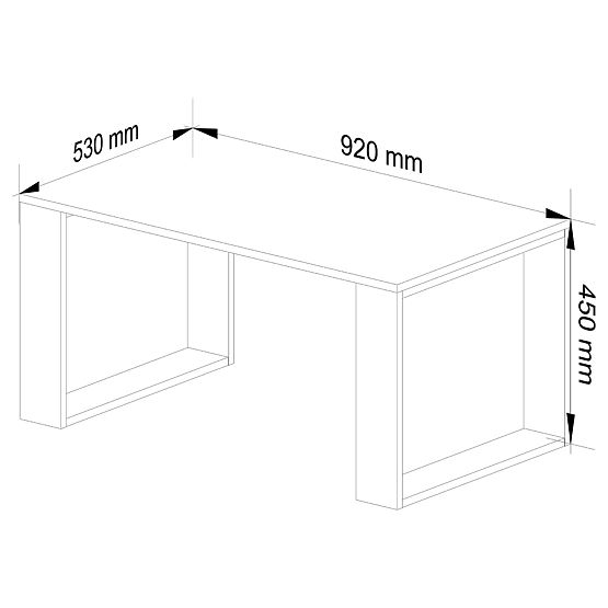 TABLE BASSE NOX CHÊNE SONOMA / BLANC