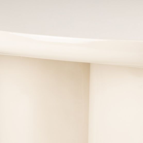 Table basse Puro 80 cm, beige clair, brillant