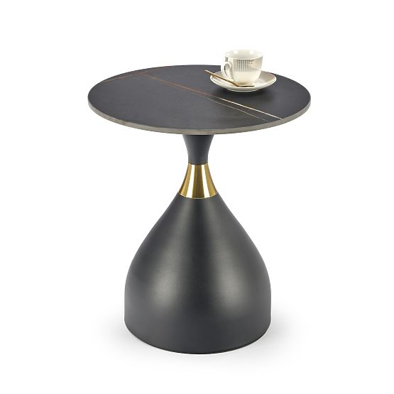 Table basse SCALITA marbre noir / noir / doré (2p=1ks)