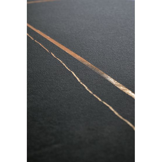 Table basse SCALITA marbre noir / noir / doré (2p=1ks)