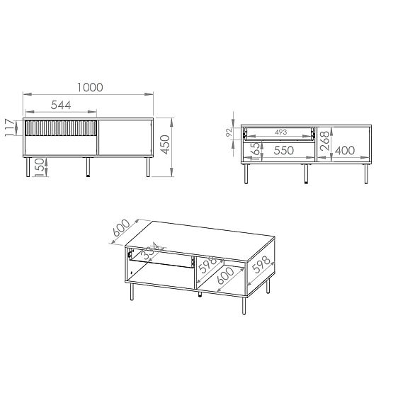Table basse Sophie - beige