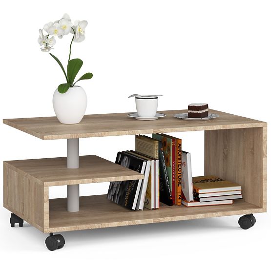 TABLE BASSE SUR ROULETTES VINI SONOMA