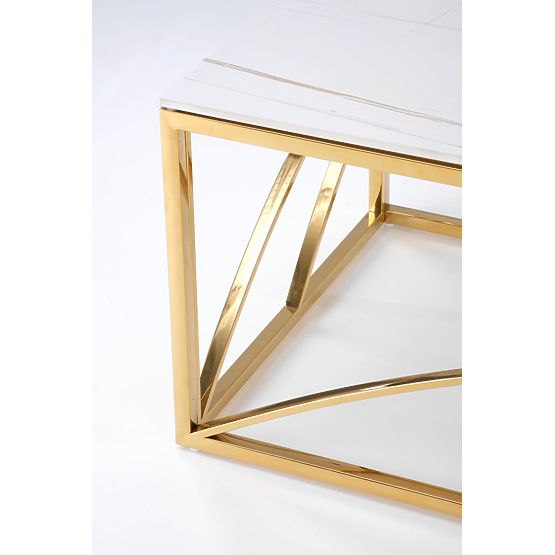 Table basse UNIVERSE 3, marbre blanc / or (2p=1ks)