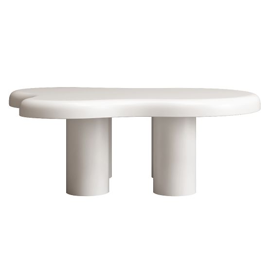 Table basse Vercelli 100 cm, blanc