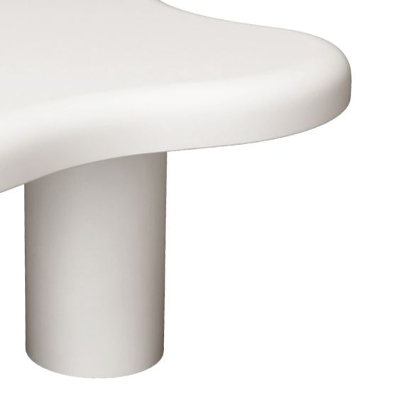 Table basse Vercelli 100 cm, blanc