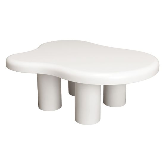 Table basse Vercelli 100 cm, blanc