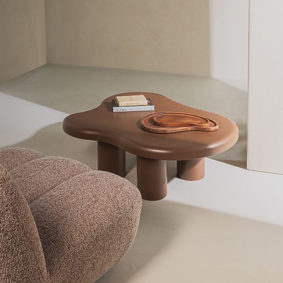 Table basse Vercelli 100 cm, choco