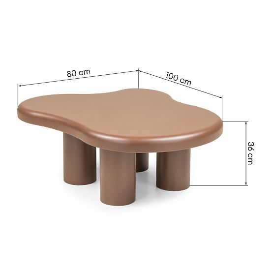 Table basse Vercelli 100 cm, choco