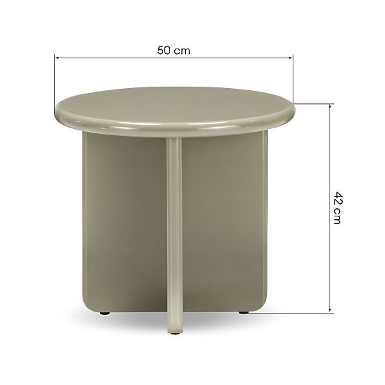 Table basse Vivid 50 cm, olive, brillant