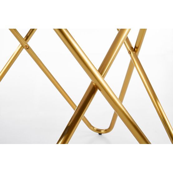 Table BONELLO, plateau - marbre gris, pieds - dorés (2p=1ks)