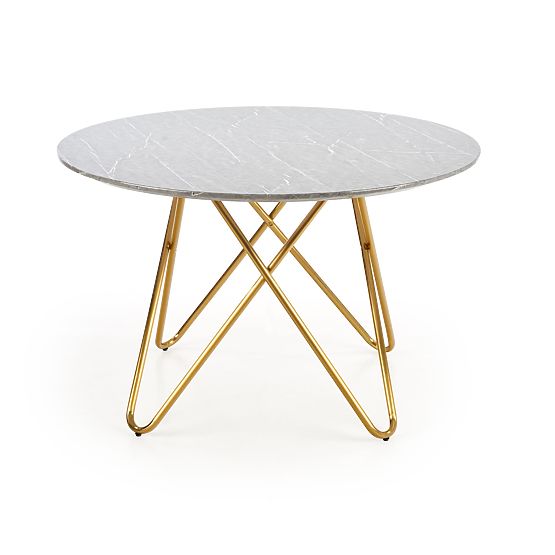 Table BONELLO, plateau - marbre gris, pieds - dorés (2p=1ks)