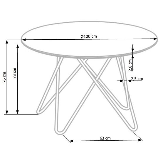 Table BONELLO, plateau - marbre gris, pieds - dorés (2p=1ks)