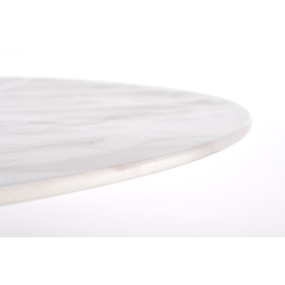 Table CASEMIRO plateau - marbre blanc, pied - doré (2p=1ks)