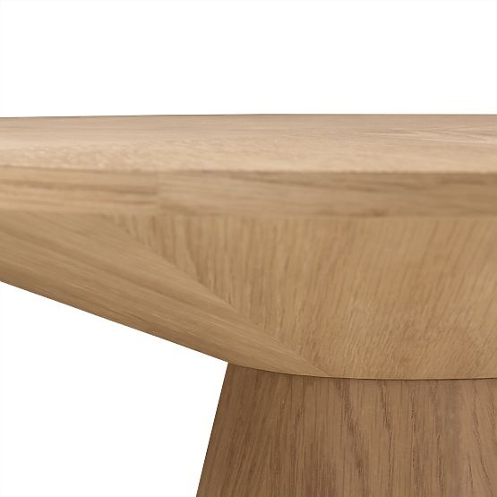 Table d'appoint Abisko, 60 cm, rond, placage de chêne naturel
