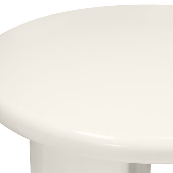 Table d'appoint Blair 40 cm, crème, brillant